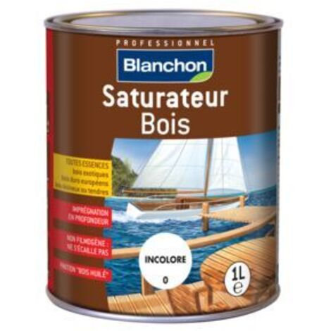 Blanchon – Saturateur bois incolore 1L – Protection pour bois dur et exotique – Finition mate – Rendement 6-8 m² par litre