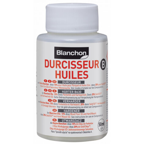 Blanchon – Durcisseur pour huiles 100 ml – Accélérateur de séchage – Améliore la durabilité des huiles pour bois dur – Finition de qualité