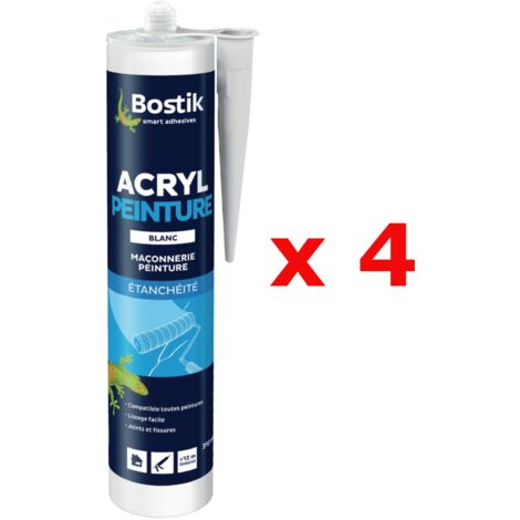 BOSTIK ACRYL PEINTURE Conditionnement: Pack de 4 Cartouches