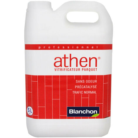 Blanchon – Vitrificateur parquet 5L satin pour bois dur – Aqua-polyuréthane monocomposant – Application facile à la brosse ou rouleau