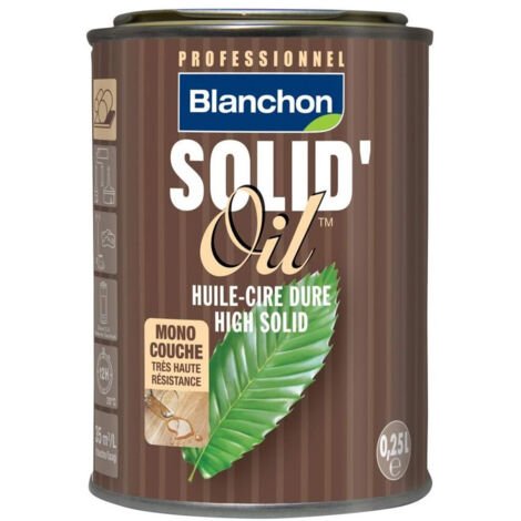 Blanchon – Huile pour bois Solid'Oil™ – Teinte vieux chêne – Mono-couche 100% huiles végétales – Protection durable et esthétique