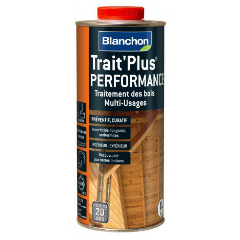 Blanchon – Traitement préventif et curatif des bois 1L – Insecticide fongicide antitermite – Technologie Tallométhrine – Application facile
