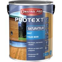 Owatrol – Saturateur mat PROTEXT 5L – Protection UV renforcée – Pour bois dur et terrasses – Séchage rapide, non filmogène