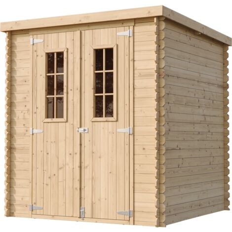 Wooden Garden Shed- 7x7 ft/3,5 m2 - 19 mm planks -  Bike shed, Small shed, windows- TIMBELA M309C
