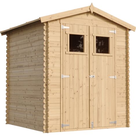 Wooden Garden Shed 2.82 m² – Outdoor Storage Shed for Tools and Bikes, 19 mm Wooden Walls, Double Doors, Window, Small Garden Storage Shed – TIMBELA M320