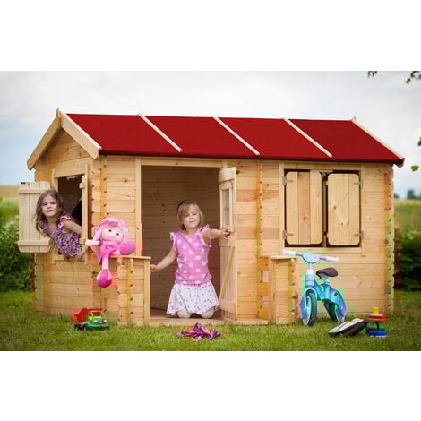 Wooden Playhouse for Kids Outdoor 19 mm planks Fun Wendy House Outdoor Play Garden Play House