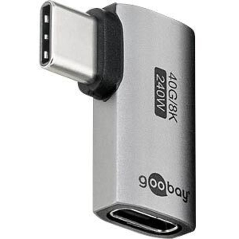 Adaptateur USB Coudé 90° Mâle Vers Femelle - Marque Goobay, Référence KT5824