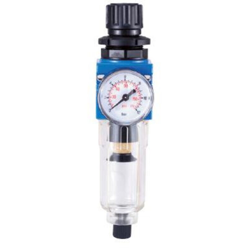 Filtre Régulateur Mecafer 1/4"F - Pour Pistolet Peinture & Air Comprimé