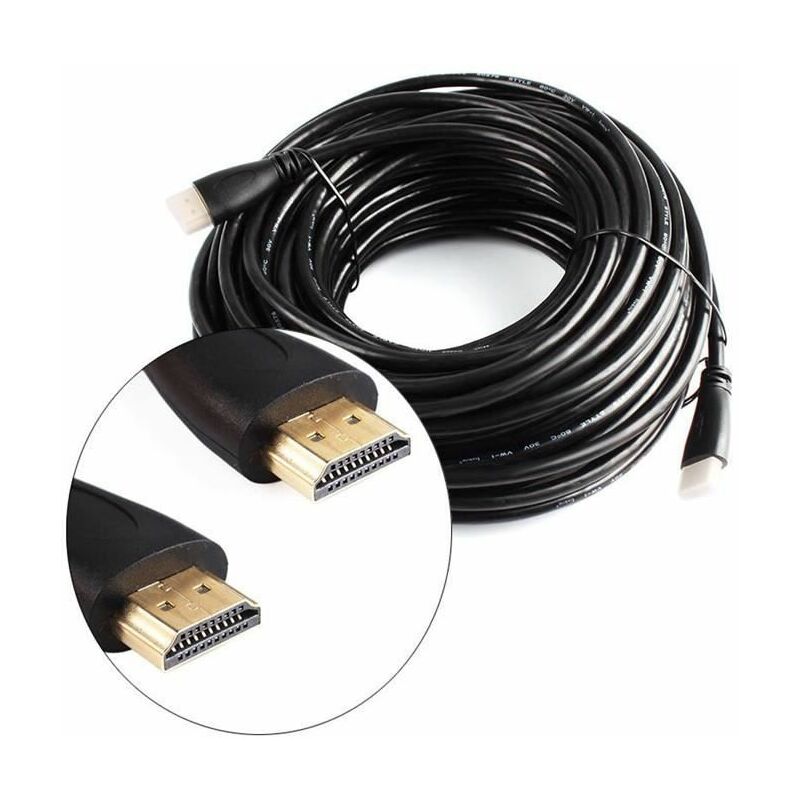 Câble HDMI haute vitesse avec Ethernet mâle - mâle Noir 3m Televes