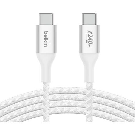 Câble USB-C Coudé 50cm 240W - Nylon Tressé - Charge Rapide PD3.1 Et QC4.0+