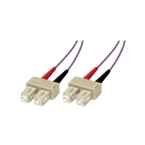 Câble Fibre Optique Duplex OM3 SC/SC - 50/125 µm - Longueur 1 M - Pour Réseau Gigabit Ethernet Haute Vitesse