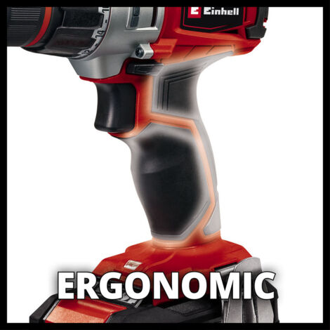 Einhell Perceuse Visseuse sans fil TE-CD 18/2 Li Kit Power X-Change (Li-ion, 18V, Couple 44 Nm) Livré avec 2 Batteries 1,5Ah et Chargeur