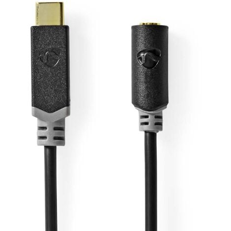 Adaptateur USB-C vers Jack (3.5mm), 1 prise femele, noir