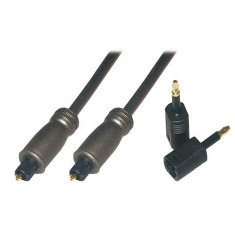 Câble audio optique Toslink mâle / mâle + adaptateur - 5m