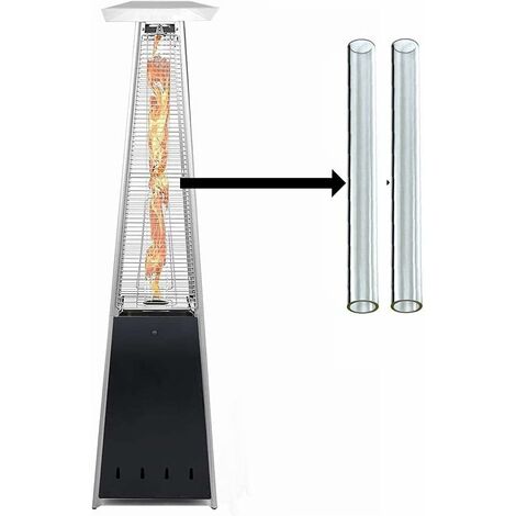 Glass Tube Replacement for Pyramid Gas Patio Heater pack of 2