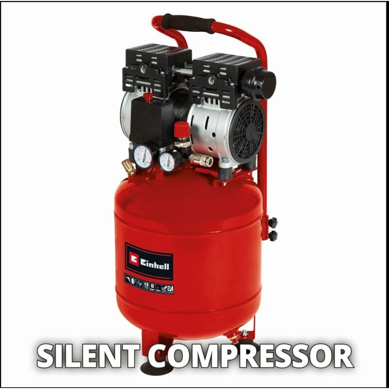 Oilfree compressor HC25Si, silent, Scheppach