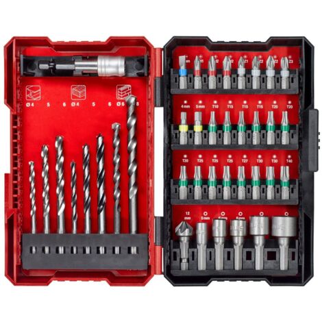 Einhell KWB Universal Drill Bit Set 39pc with Case for 1/4 Inch Hexagon Socket