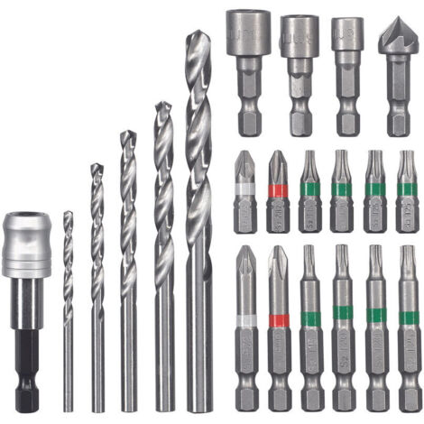 Einhell KWB Universal Drill Bit Set 39pc with Case for 1/4 Inch Hexagon Socket