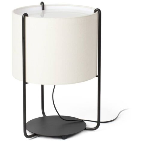 Faro DRUM - Lampada da tavolo Round Drum Nera, E27 (1/5)