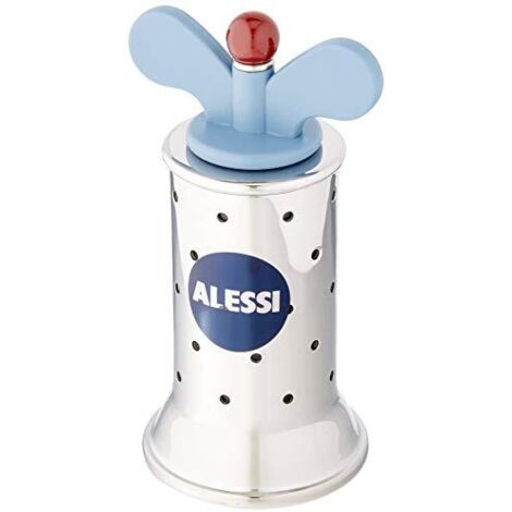Alessi 9098 Macinapepe de Design con alette, acciaio inox e resina termoplastica, blu, standard (1/4)