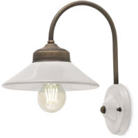 Applique Vintage Colors Ferro E Ceramica Crema 1 Luce E27
