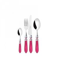 Set posate 24 pezzi in scatola Gallery Aladdin ghiera cromata Lampone Madreperla Bugatti