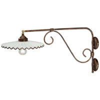 Applique Classica L'Aquila Metallo E Ceramica Nero Sfumato Rame 1 Luce E27