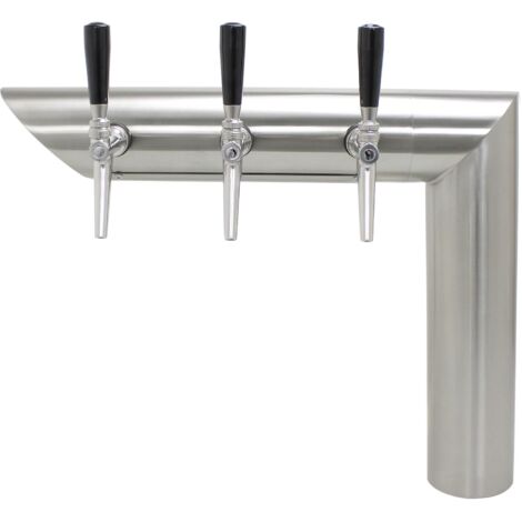 Schanksäule, CNS matt-geschliffen, 3-leitig (1/3)
