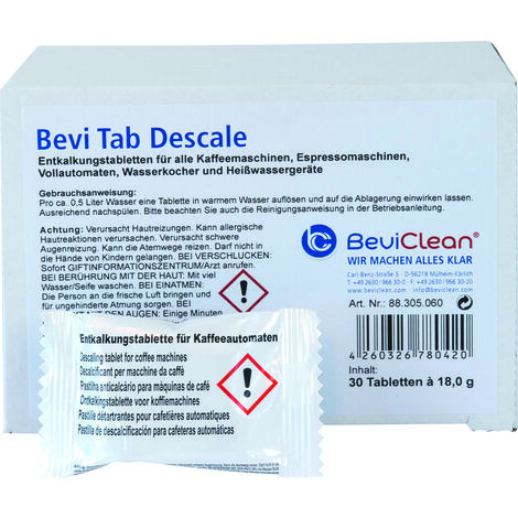 Reinigungsmittel, Entkalker, Entkalkungstabletten - Bevi TAB Descale