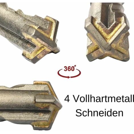 SDS MAX Bohrer 35mm x 800mm Hammerbohrer Betonbohrer Steinbohrer Quadro-X für Mauerwerk vierschneidig BOHRFUX SDS MAX Bohrer 35mm x 800mm Hammerbohrer Betonbohrer Steinbohrer Quadro-X für Mauerwerk vierschneidig BOHRFUX