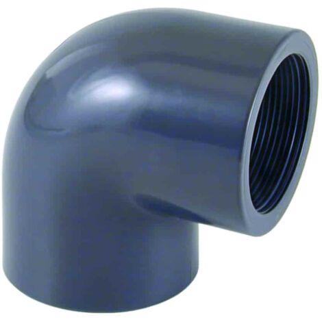 PVC Winkel 90 Grad, PVC-U, 1 1/4 Zoll Innengewinde, PN10, Rohrverbindungen