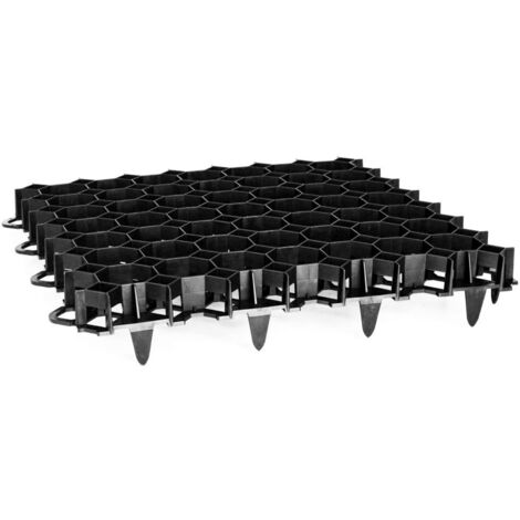 Rasengitter, Kunststoff Rasengitter, befahrbar, schwarz, 49,2x49,2x3,9cm