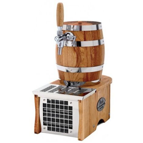 Komplett Set - Soudek 20, Trockenkühlgerät Bierfass Optik, Bierkühler, Zapfanlage, Bierzapfanlage 1-leitig, 20 Liter/h, Green Line, Zapfkopf:Korb