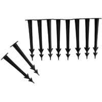 Bodenanker, 10 Erdnägel, 11,5cm, Kunststoff, für Unkrautvlies
