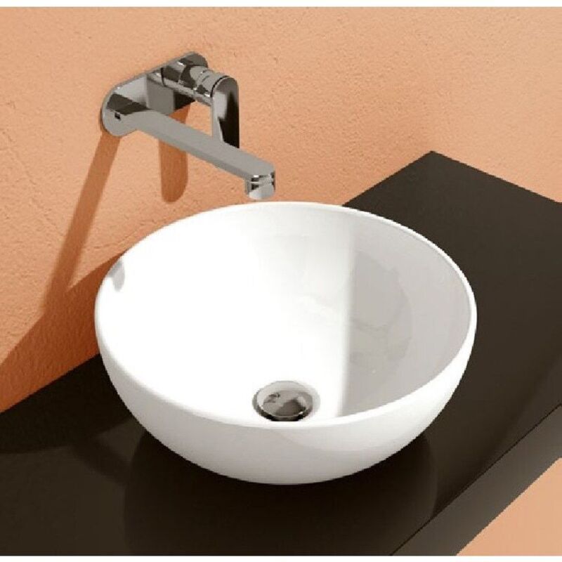 Lavabo Da Appoggio Ghost 42 Cm – Design Moderno In Ceramica – Colore: Bianco Lucido - 2