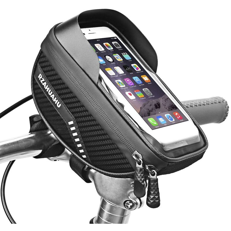 Kaufe Wasserdichte Fahrrad-Handyhalterungstaschen,  Vorderrahmen-Oberrohrtasche mit Touchscreen-Handyhalterung