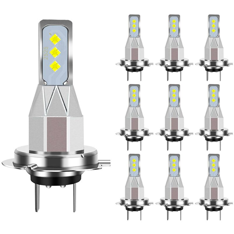 10 Stück H7 LED-Scheinwerfer 20000 lm Mini-CSP-LED-Lampen Cunbus Weiß 6000  K 6 SMD-Lampen Autoscheinwerfer Nebelscheinwerfer