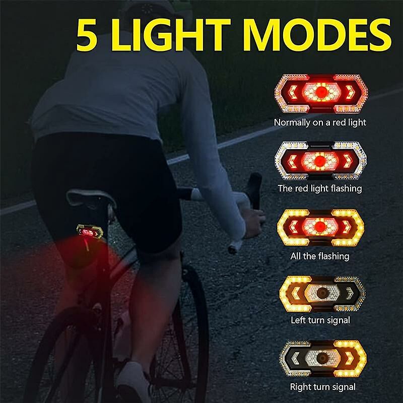 Fahrrad-Blinker, Fahrrad-Rücklicht, Große Sicht, 4 Modi