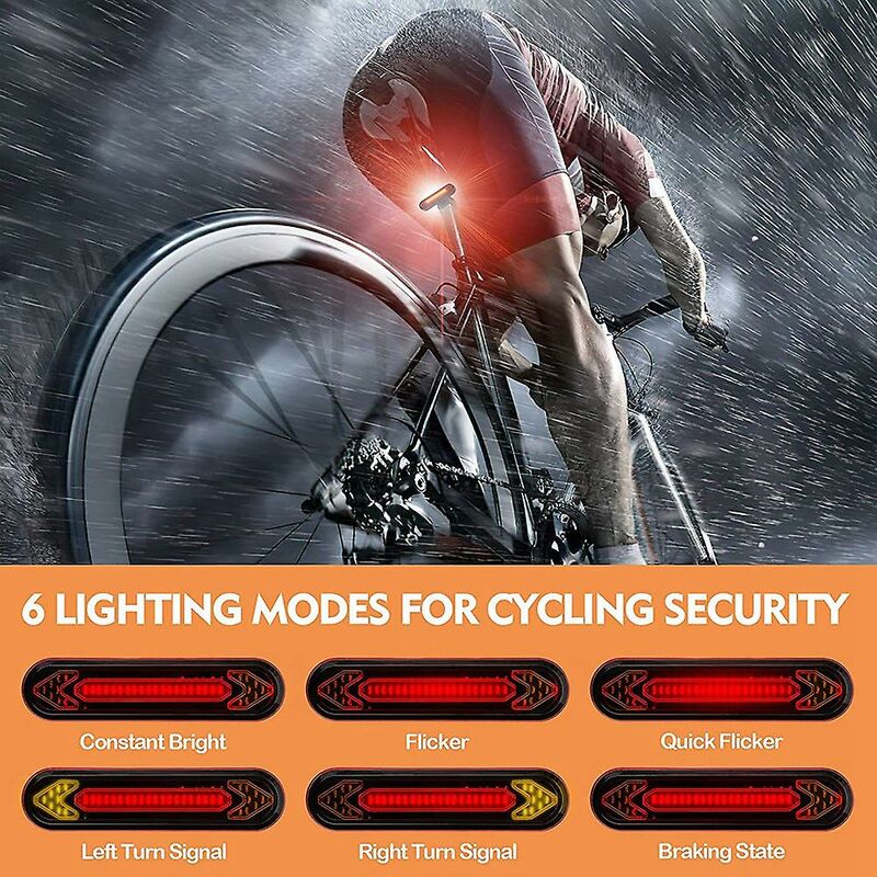 Fahrradrücklicht mit Blinker/Fernbedienung, wiederaufladbares LED