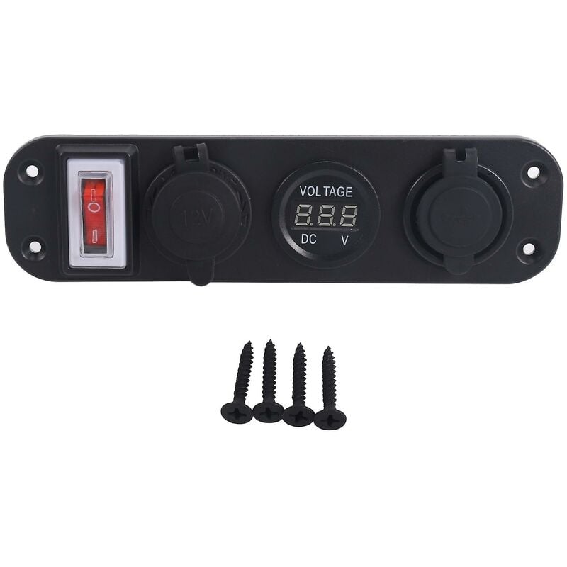 Auto Zigarettenanzünder Adapter USB Ladegerät Voltmeter Temperatur