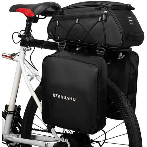 3-in-1-Fahrradträgertasche, Kofferraumtasche, wasserdichte Fahrrad-Rücksitztasche, Kühltasche mit 2 seitlich hängenden Taschen