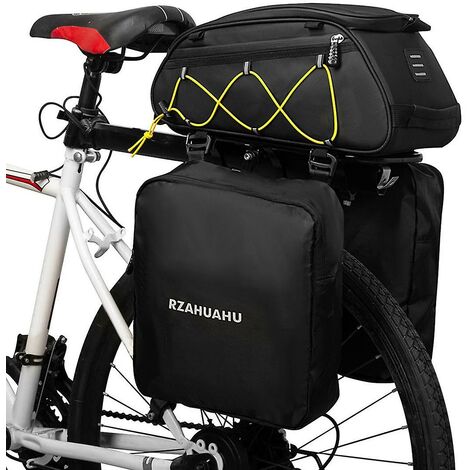 3-in-1-Fahrradträgertasche, Kofferraumtasche, wasserdichte Fahrrad-Rücksitztasche, Kühltasche mit 2 seitlich hängenden Taschen