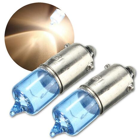 2 Lampadine H6W BAX9S Da 6W – 5000K, Luce Bianca, 12V, In Vetro Al Quarzo