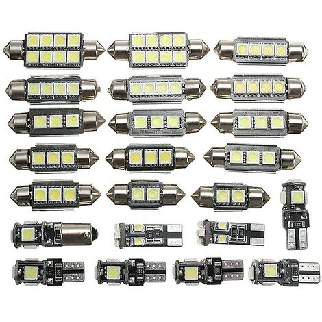 23-teiliges LED-Auto-Innenlicht-Dome-Trunk-Karte-Kennzeichen-Lampen-Birne- Set