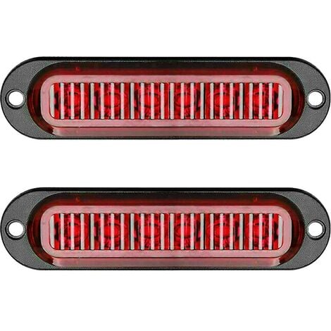 2x Red 24v 12v LED Side Marker Clearance Light Lamp Rv Truck Trailer Truck  VanAuto 