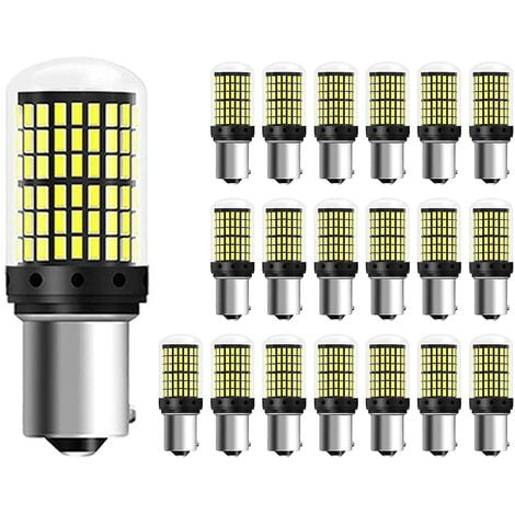 20 Stück LED-Lampen 1156 Bau15s Py21w Led 3014 144smd 24w 6000k  Canbus-Lampe Rückwärts-Blinker