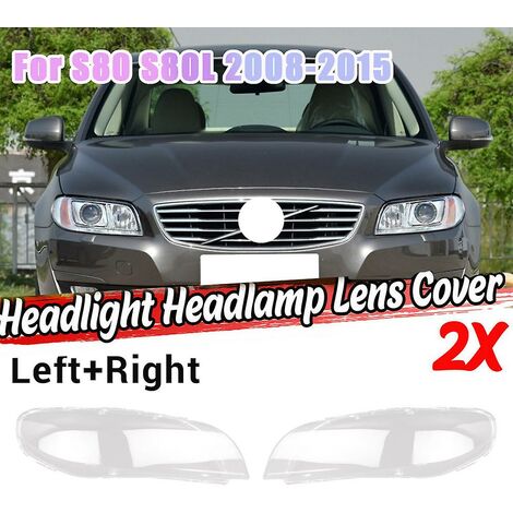 Links + rechts Für S80 S80l 2008-2015 Auto Scheinwerfer Objektiv Abdeckung  Front Kopf Licht Lampe