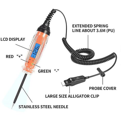 Kfz Prüfleuchte 3-60V - Digitaler LED Stromkreistester