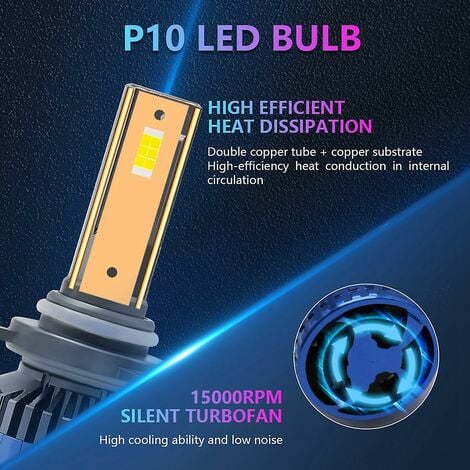 Auto-LED-Glühbirnen 9005/hb3 9006/hb4 H7 H8/h9/h11 Scheinwerfer 400 W 60000  lm