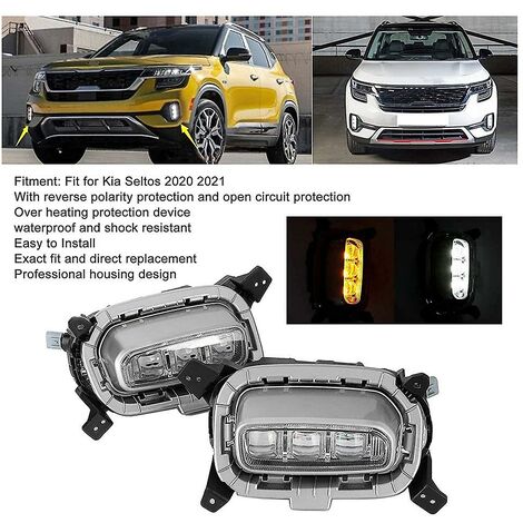 Stücke Auto Tagfahrlicht Lampe Tageslicht Fahren Nebel Lichter Led Fahrzeug  Modifikation Für Kx3 Seltos 2